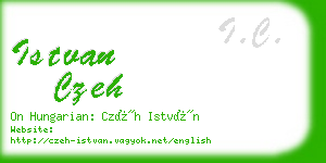 istvan czeh business card